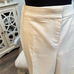 Rafella Cream High-Waisted Pants.  Size 16